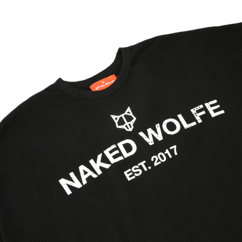 Felpe Naked Wolfe Thermal Uomo Nere | UUO8249KD