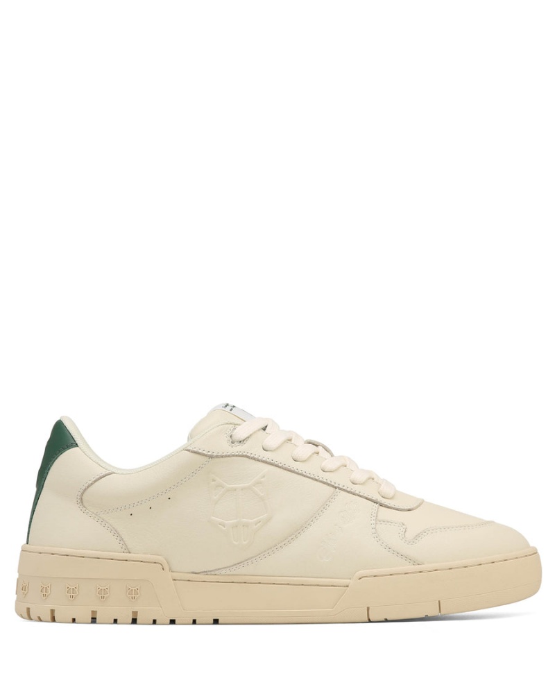 Sneakers Naked Wolfe Categoria-R Pelle Uomo Beige Verdi | QHP803VM