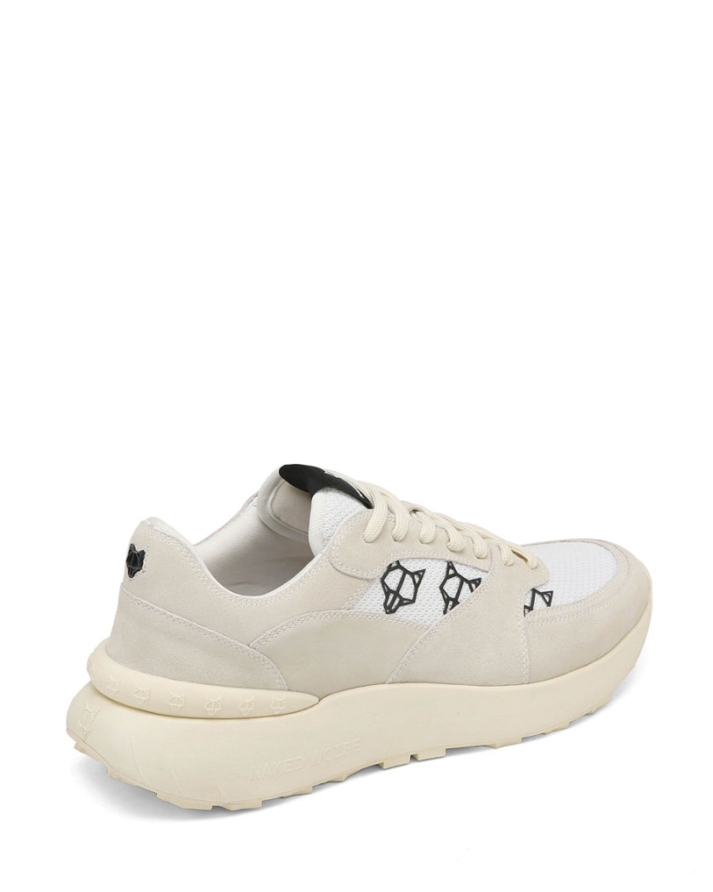 Sneakers Naked Wolfe Dart Scamosciate Uomo Grigie Bianche | INL2679NU