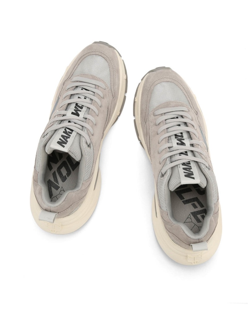 Sneakers Naked Wolfe Fox Scamosciate Uomo Grigie | DSL9635NN