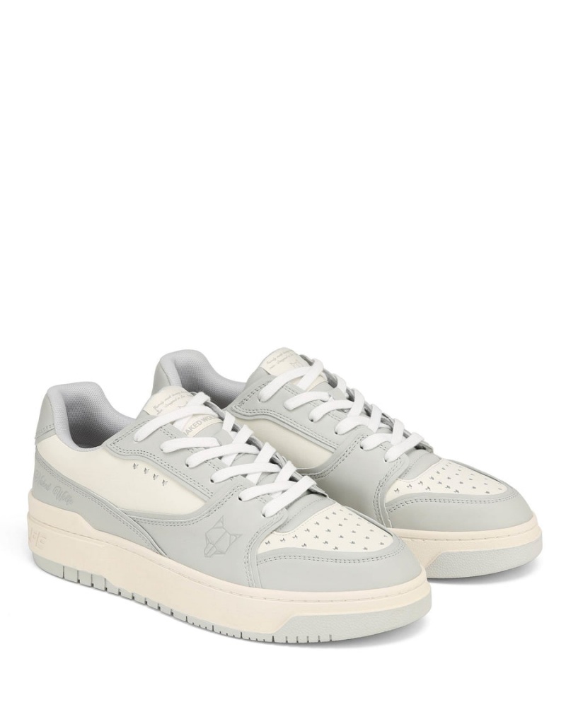 Sneakers Naked Wolfe NW-01 Pelle Uomo Grigie Bianche | IEO9470UM